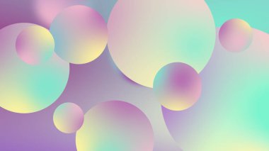 Soyut toplar geometrik gradyan renk arkaplanı. Grafik tasarımı için. 3d resimleme.