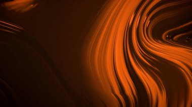 Dalgaların lüksüne sahip soyut turuncu arka plan. 3d illüstrasyon, 3d canlandırma.