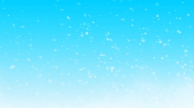 Mavi gökyüzü arka planlı Noel kar taneleri.