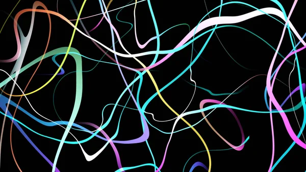 Siyah Arkaplanda Çok Renkli Dalga Çizgisi Gradyanı — Stok fotoğraf