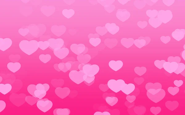 Valentijnsdag Roze Harten Roze Achtergrond — Stockfoto