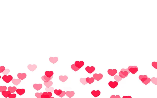 Valentine Day Pink Red Hearts White Background — Stock Photo, Image