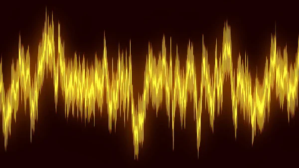 Speaking sound  wave lines illustration. Yellow gradient motion abstract background.
