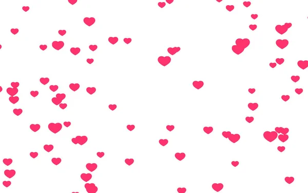 Dia Dos Namorados Corações Cor Rosa Fundo Branco — Fotografia de Stock
