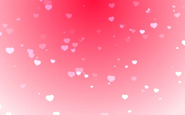San Valentino Cuori Bianchi Sfondo Rosa — Foto Stock