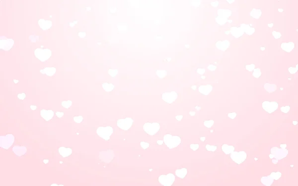 Valentine Day White Hearts Pink Background — Stock Photo, Image