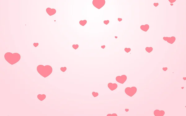 Valentine day pink hearts on pink background.