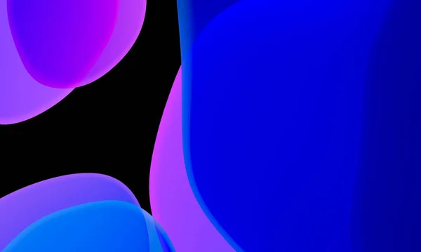 Astratto Fluido Geometrico Blu Viola Sfumatura Colore Sfondo Nero Grafica — Foto Stock