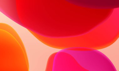 Soyut geometrik sıvı kırmızı turuncu renk gradyanı. Duvar kağıdı tableti ve telefon için kullanılan moda tasarım grafikleri.