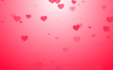 Pembe arka planda Sevgililer Günü pembe kalpleri.
