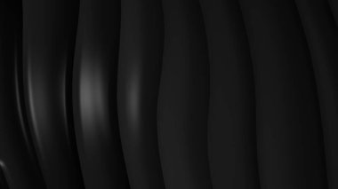 Siyah gri eğimli geometrik soyut arkaplan. Zarif kıvrımlı çizgiler ve renk grafik tasarımlı şekil. 3d Hazırlama