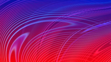 Soyut kırmızı mavi eğimli geometrik arkaplan. Neon ışığı kıvrımlı çizgiler ve renkli grafik tasarımlı şekiller. konsept tasarım teknolojisi arka planı için alanı olan.