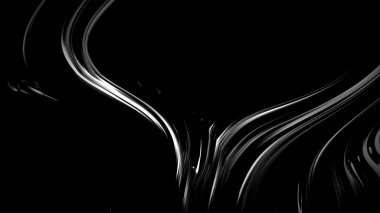 Dalgaların lüksüne sahip soyut beyaz arka plan. 3d illüstrasyon, 3d canlandırma.