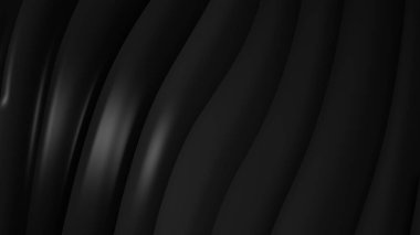 Siyah gri eğimli geometrik soyut arkaplan. Zarif kıvrımlı çizgiler ve renk grafik tasarımlı şekil. 3d Hazırlama