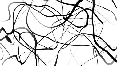 Siyah ve beyaz eğri dalga çizgisi soyut arkaplan.