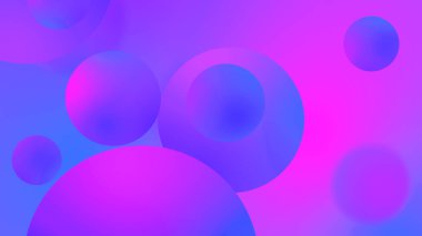 Soyut mor toplar geometrik eğimli arkaplan. Grafik tasarımı için. 3d resimleme.