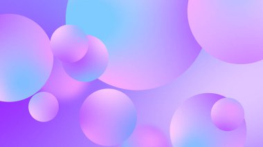 Soyut mor toplar geometrik eğimli arkaplan. Grafik tasarımı için. 3d resimleme.