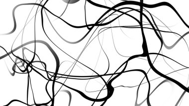 Siyah ve beyaz eğri dalga çizgisi soyut arkaplan.