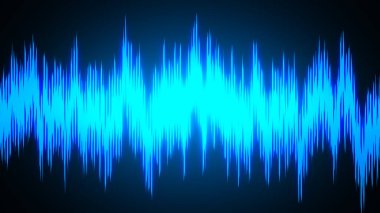Ses dalgası çizgileri illüstrasyonu. Soyut mavi eğimli hareket arkaplanı.
