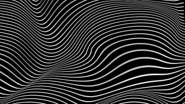 Siyah ve beyaz eğri dalga çizgisi soyut arkaplan.
