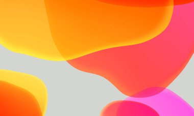 Gri arka planda soyut geometrik sıvı kırmızı turuncu renk gradyanı. Duvar kağıdı tableti ve telefon için kullanılan moda tasarım grafikleri.