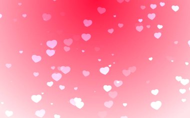 Sevgililer günü pembe arka planda beyaz kalpler.