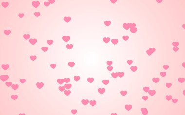 Pembe arka planda Sevgililer Günü pembe kalpleri.