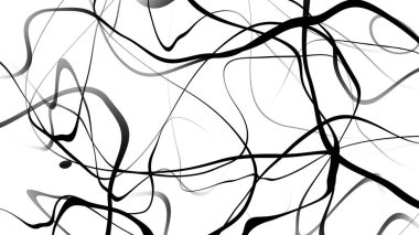 Siyah ve beyaz eğri dalga çizgisi soyut arkaplan.