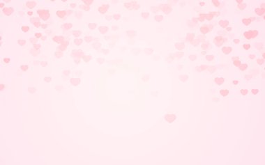 Pembe arkaplanda sevgililer günü pembe kalpleri.