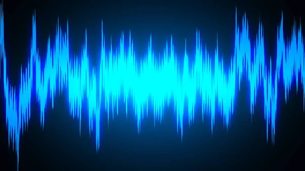 Speaking sound  wave lines illustration. Abstract blue gradient motion background.