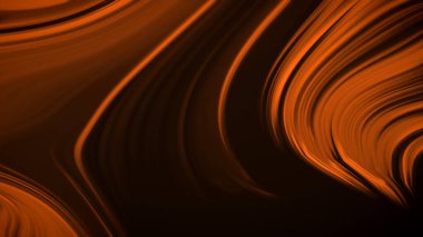 Dalgaların lüksüne sahip soyut turuncu arka plan. 3d illüstrasyon, 3d canlandırma.