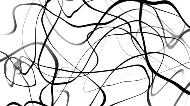 Siyah ve beyaz eğri dalga çizgisi soyut arkaplan.