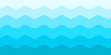 Mavi beyaz dalga desenli arka plan. Yaz tatili tasarımı için kullan. 