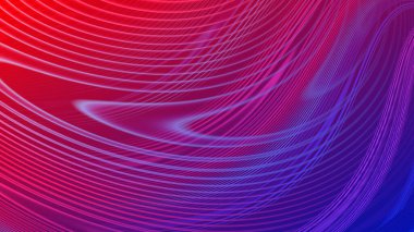 Soyut kırmızı mavi eğimli geometrik arkaplan. Neon ışığı kıvrımlı çizgiler ve renkli grafik tasarımlı şekiller. konsept tasarım teknolojisi arka planı için alanı olan.