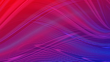 Soyut kırmızı mavi eğimli geometrik arkaplan. Neon ışığı kıvrımlı çizgiler ve renkli grafik tasarımlı şekiller. konsept tasarım teknolojisi arka planı için alanı olan.