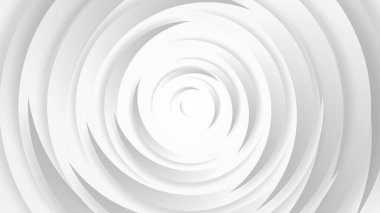 Beyaz gri daireler soyut arkaplan 3D illüstrasyon kağıt kesim tarzıyla.