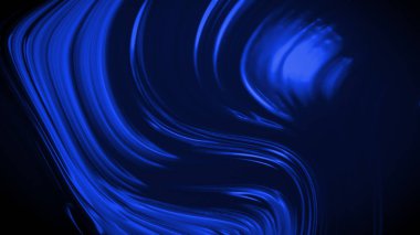 Dalgaların lüksüne sahip soyut mavi arkaplan. 3d illüstrasyon, 3d canlandırma.