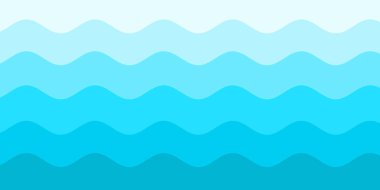 Mavi beyaz dalga desenli arka plan. Yaz tatili tasarımı için kullan. 