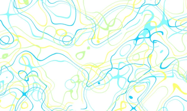 Green blue and yellow curve wave line on white abstract background.