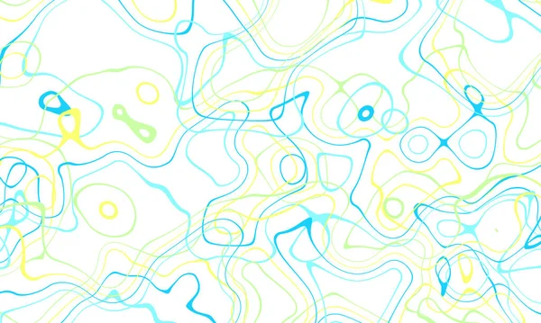 Green blue and yellow curve wave line on white abstract background.