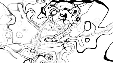 Siyah ve beyaz eğri dalga çizgisi soyut arkaplan.