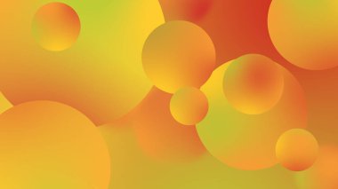 Soyut sarı toplar geometrik eğimli renk arkaplanı. Grafik tasarımı için. 3d resimleme.