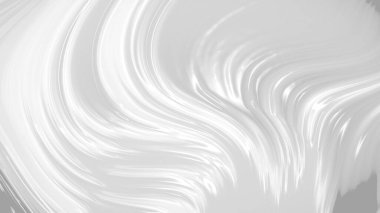 Dalgaların lüksüne sahip soyut beyaz arka plan. 3d illüstrasyon, 3d canlandırma.