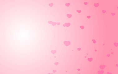 Pembe arka planda Sevgililer Günü pembe kalpleri.