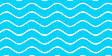 Mavi beyaz dalga desenli arka plan. Yaz tatili tasarımı için kullan. 