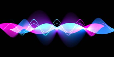 Ses dalgası çizgileri çizimi. Renkli gradyan hareket soyut arkaplan.