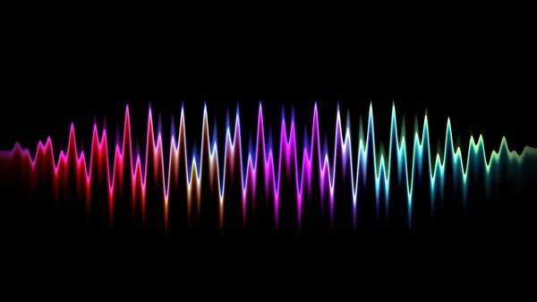 Sound wave line multicolor music abstract background. Neon light curved with colorful graphic design.