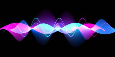 Ses dalgası çizgileri çizimi. Renkli gradyan hareket soyut arkaplan.