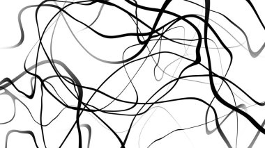 Siyah ve beyaz eğri dalga çizgisi soyut arkaplan.