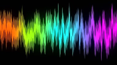 Renkli dalga çizgileri çizimlerine benziyor. Gökkuşağı gradyan hareketi soyut arkaplan.